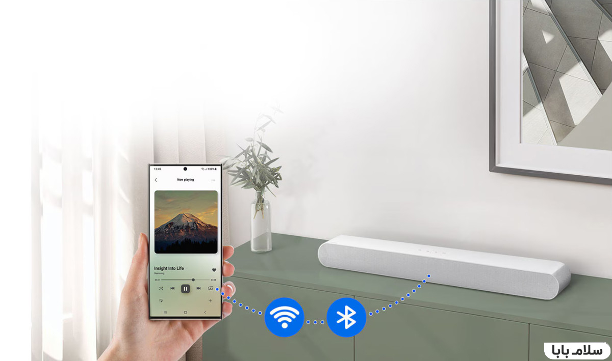 اتصال ساندبار به گوشی از طریق Wi-Fi 
