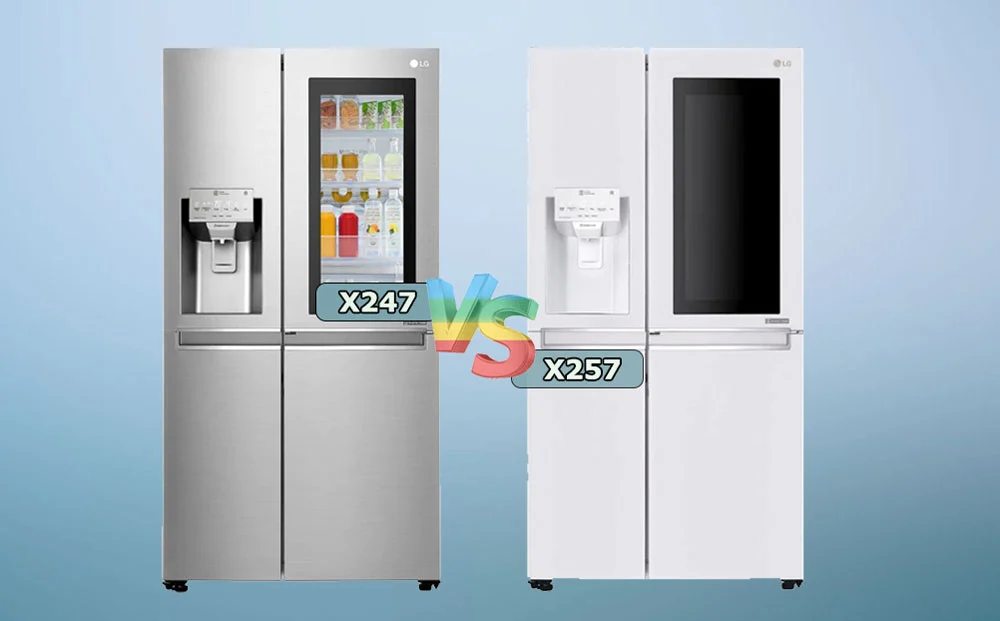 مقایسه یخچال فریزر ال جی X257 با X247